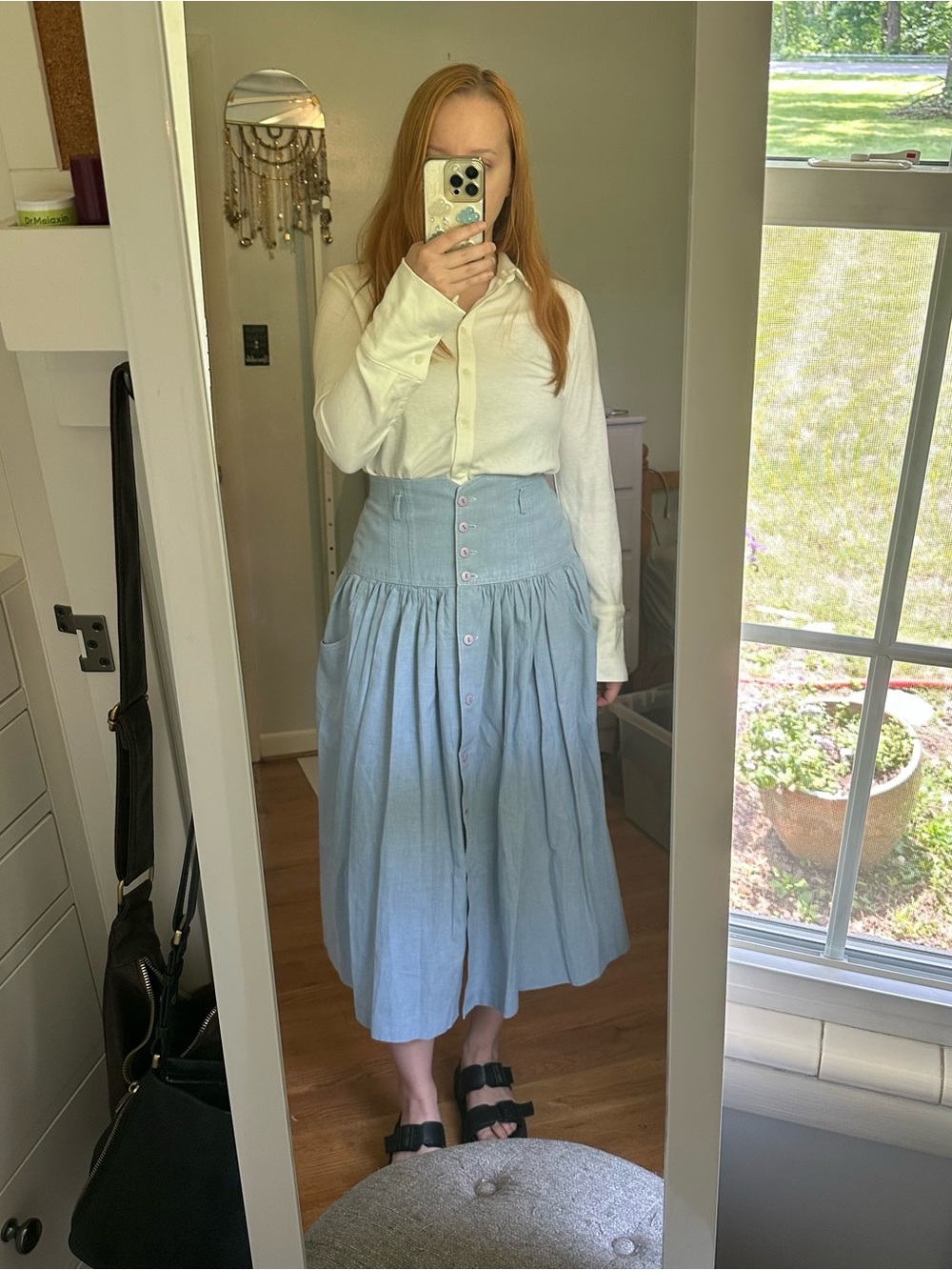 Counterparts Button-Front High-Waist Midi Skirt - Picture 6 of 7